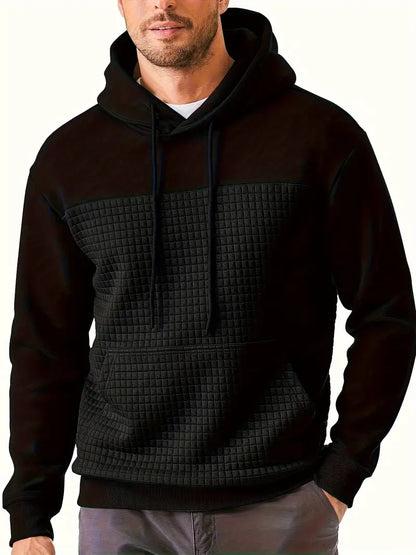 Dashiell - Textured Grid Hooded Sweatshirt